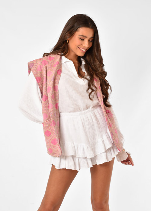 Eefje gilet roze 