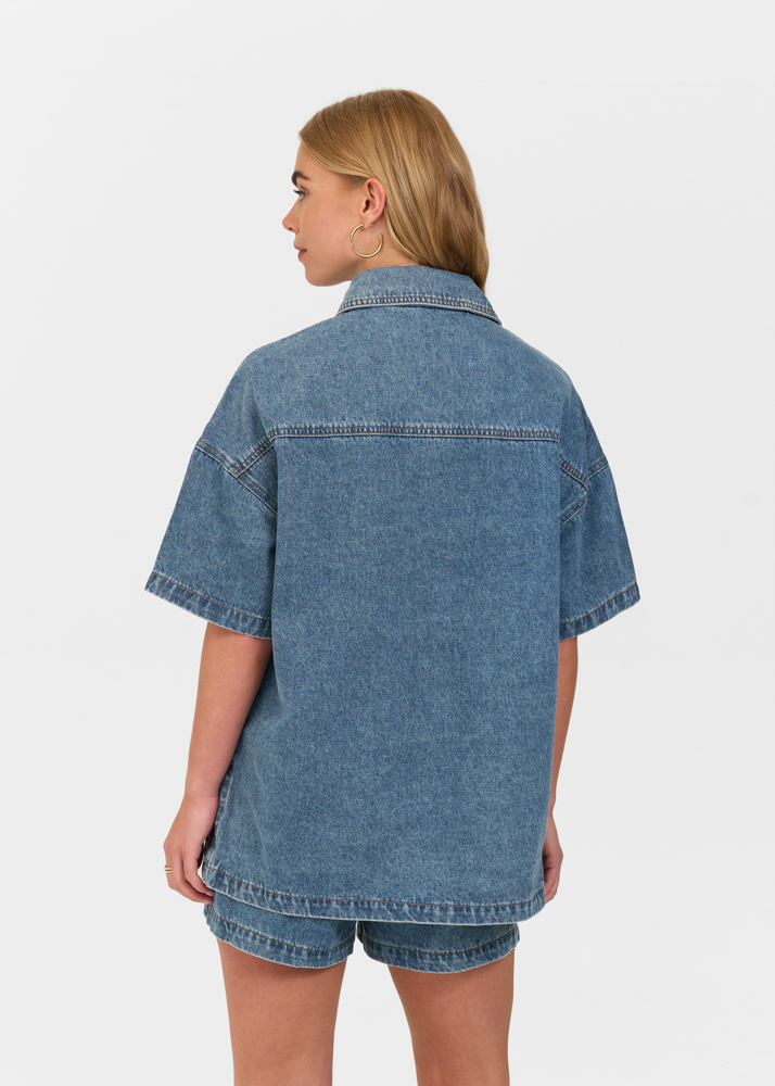 Signature denim blouse