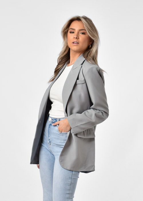 Smiley blazer lichtgrijs