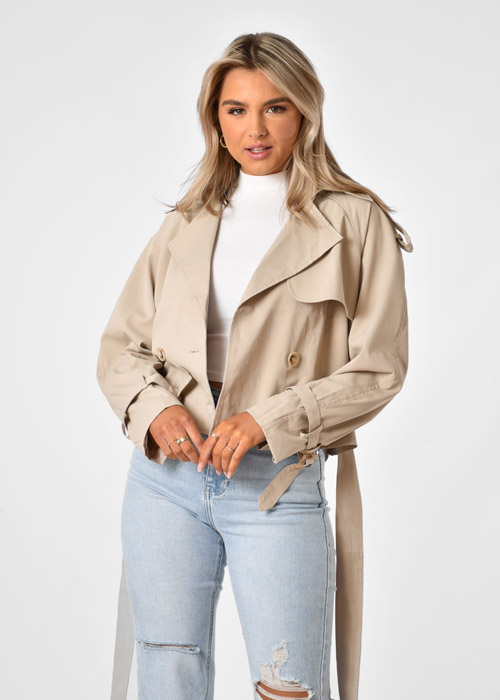 Lola korte trenchcoat beige