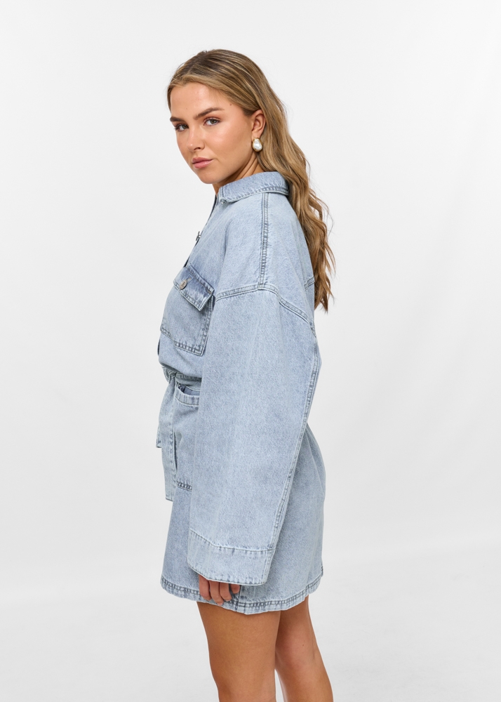 Beth denim jurk lichtblauw
