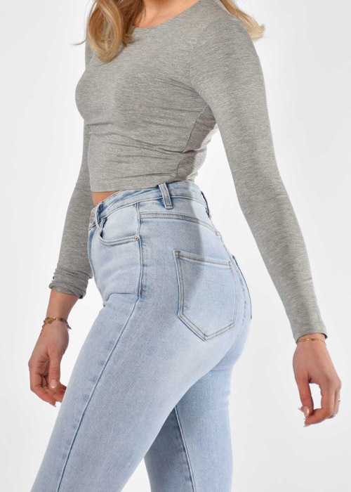 Levi top lichtgrijs
