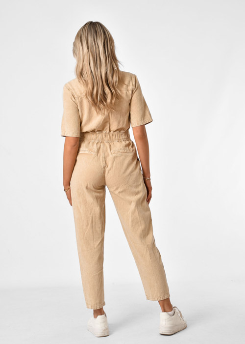 Olivia jumpsuit spijker beige 