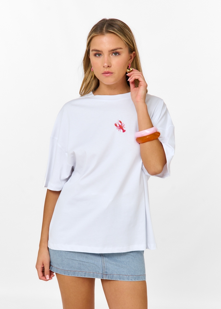 Lobster t-shirt wit
