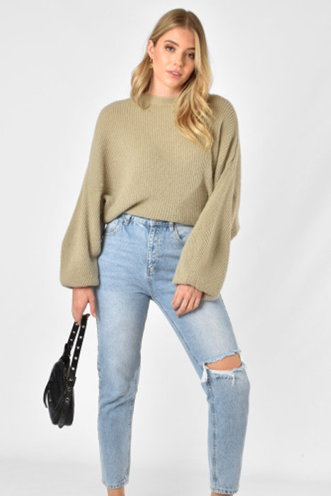 Anna mom jeans blauw
