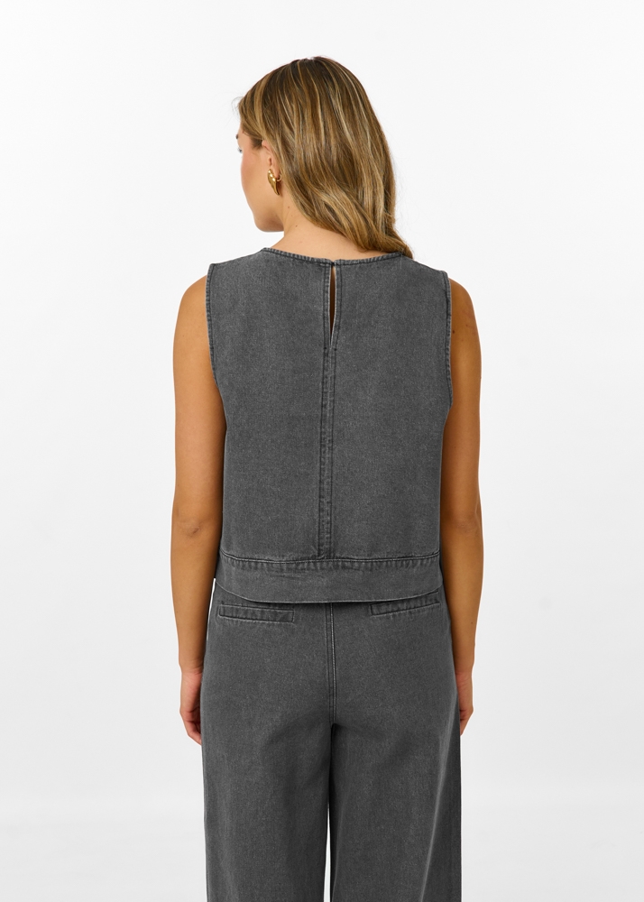 Saartje strass denim top