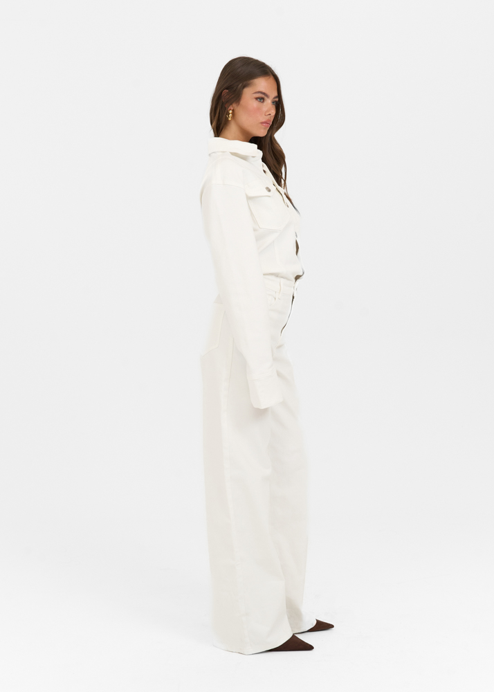 Denim stretch jumpsuit
