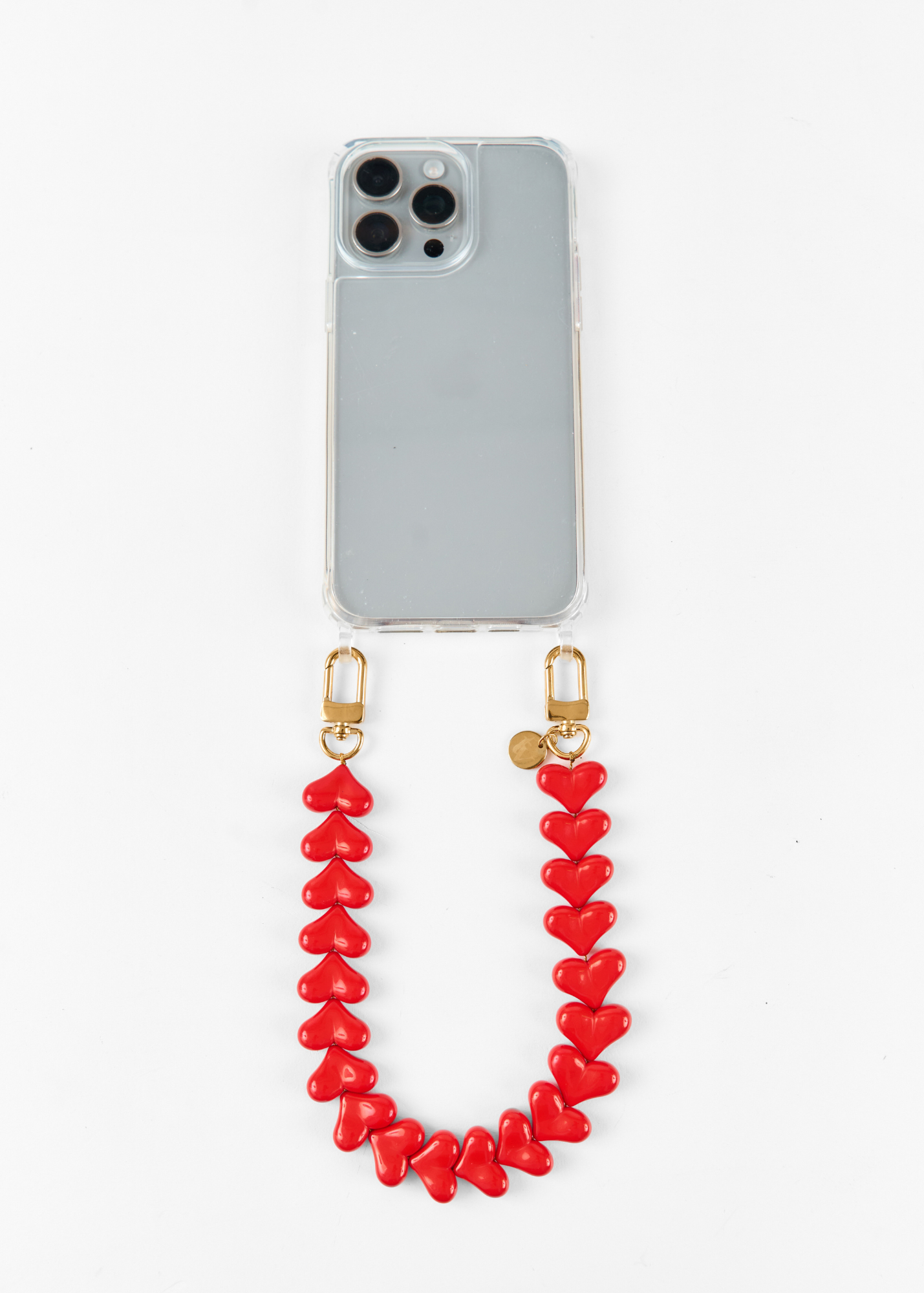 Hartjes telefoonkoord rood/roze - Joho Jewellery Hartjes telefoonkoord rood/roze - Joho Jewellery