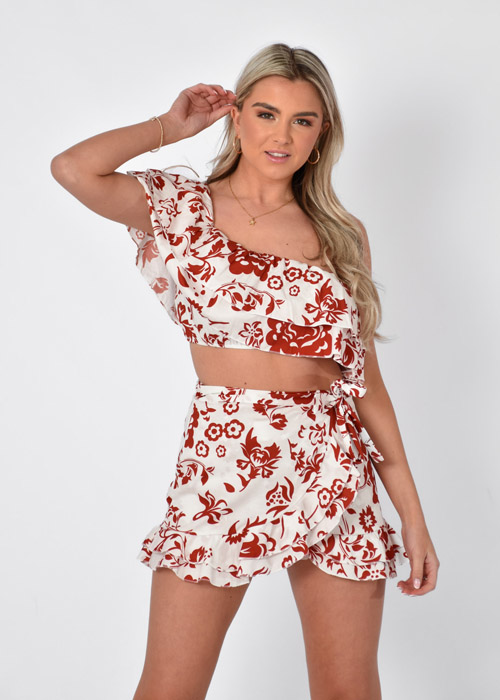 Myrthe skort rood