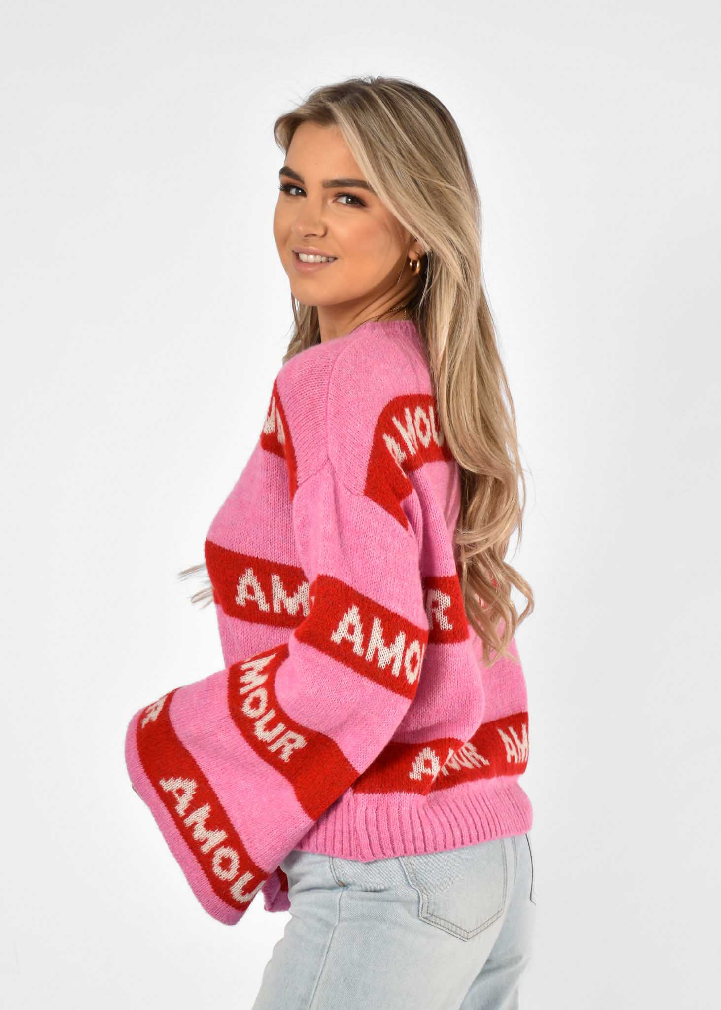 Famke trui fuchsia