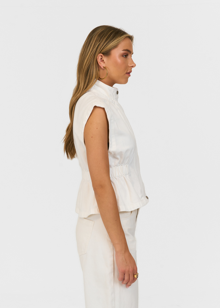 Sculpted denim gilet