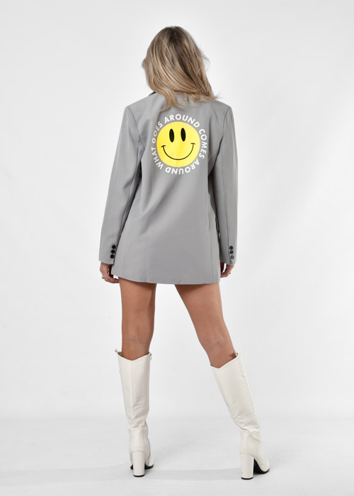 Smiley blazer lichtgrijs