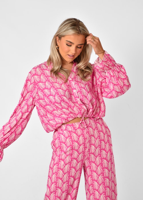 Fleur blouse roze