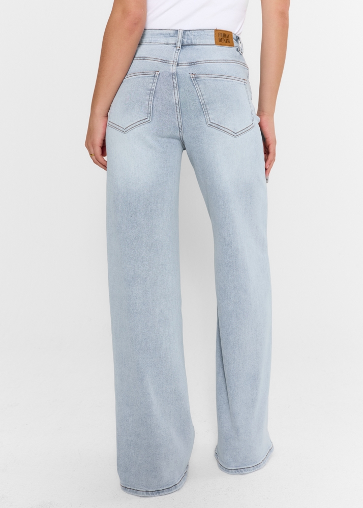 Wide leg stretch jeans