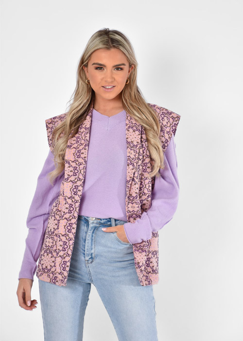 Femke gilet lila