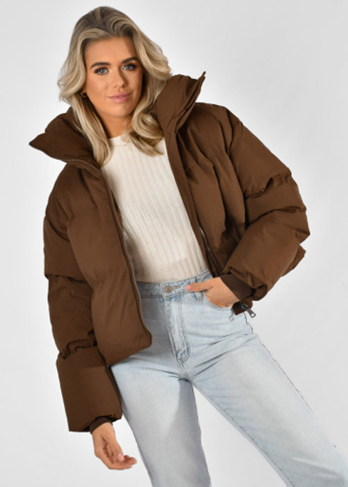 Bo puffer jas bruin