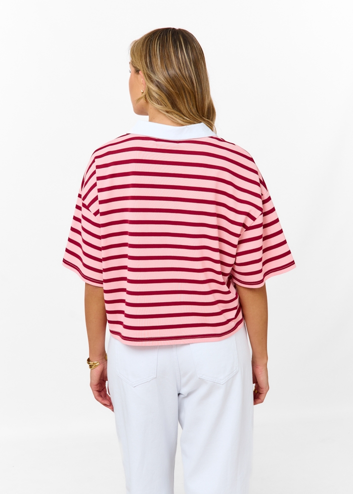 Tara polo t-shirt roze