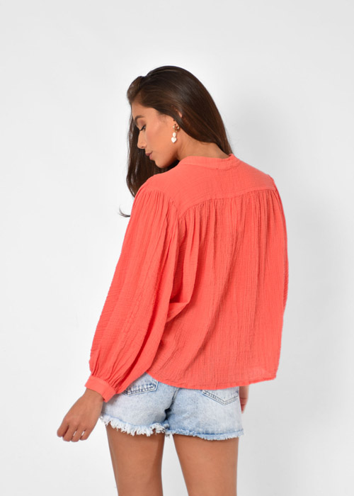 Feline blouse oranje
