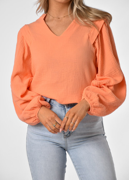 Amber top oranje