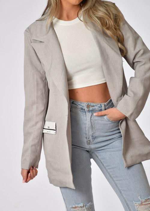 Carla blazer grijs
