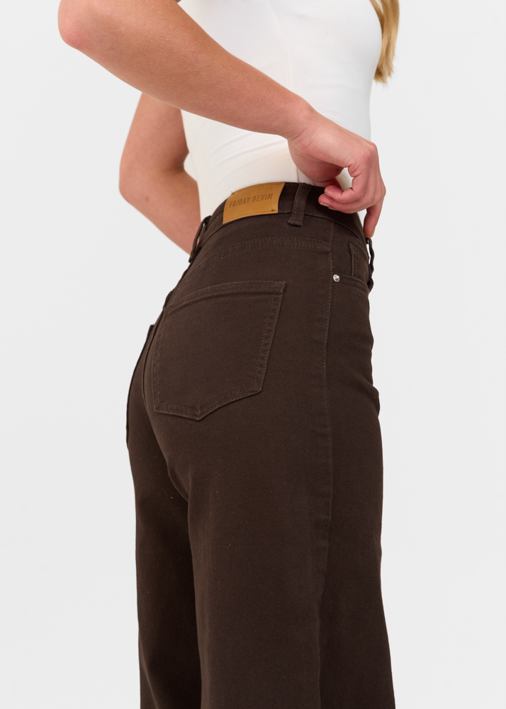 Wide leg stretch jeans