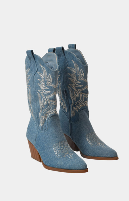 Julie cowboy boots denim