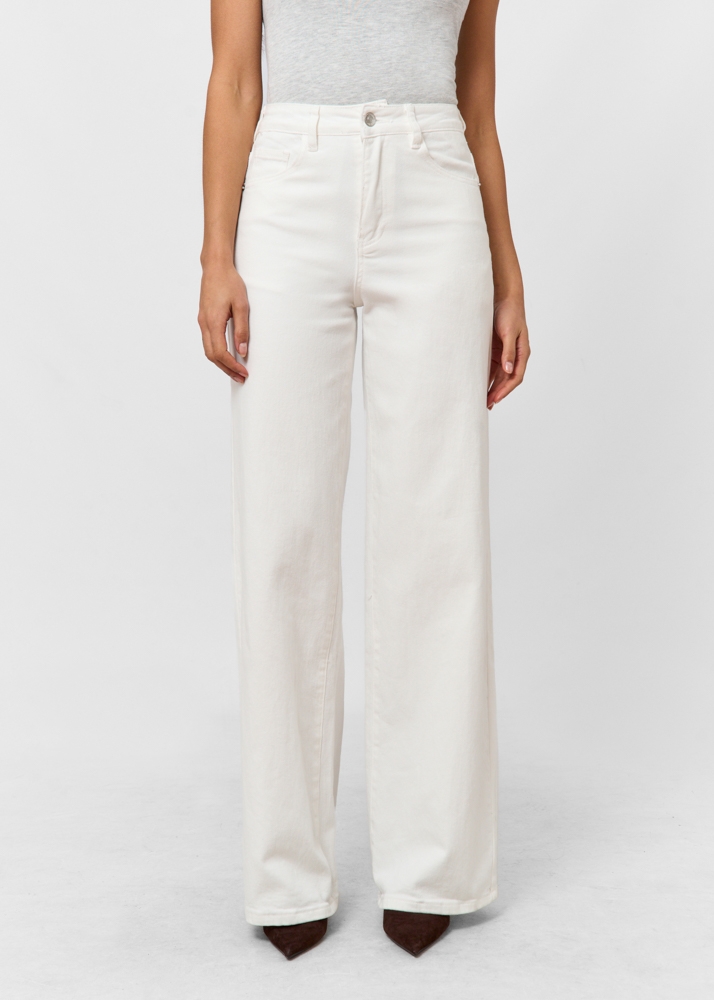 Wide leg stretch jeans