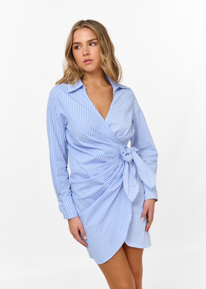 Lisan blousejurk blauw