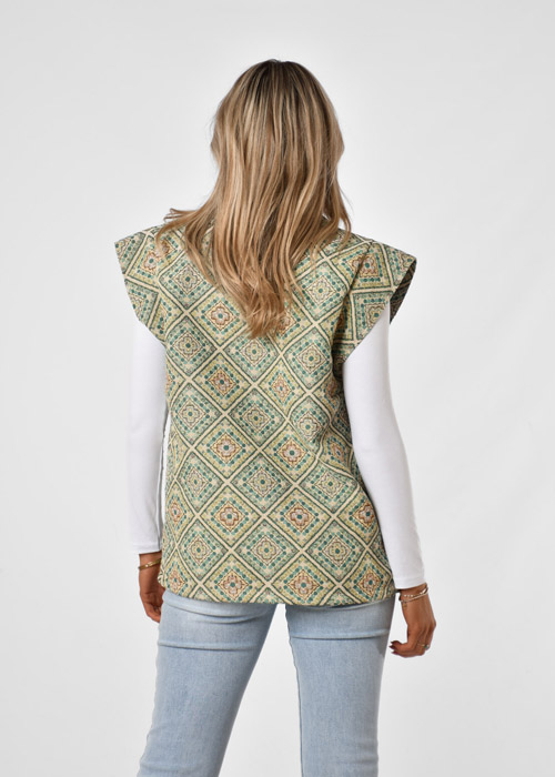 Anne gilet groen