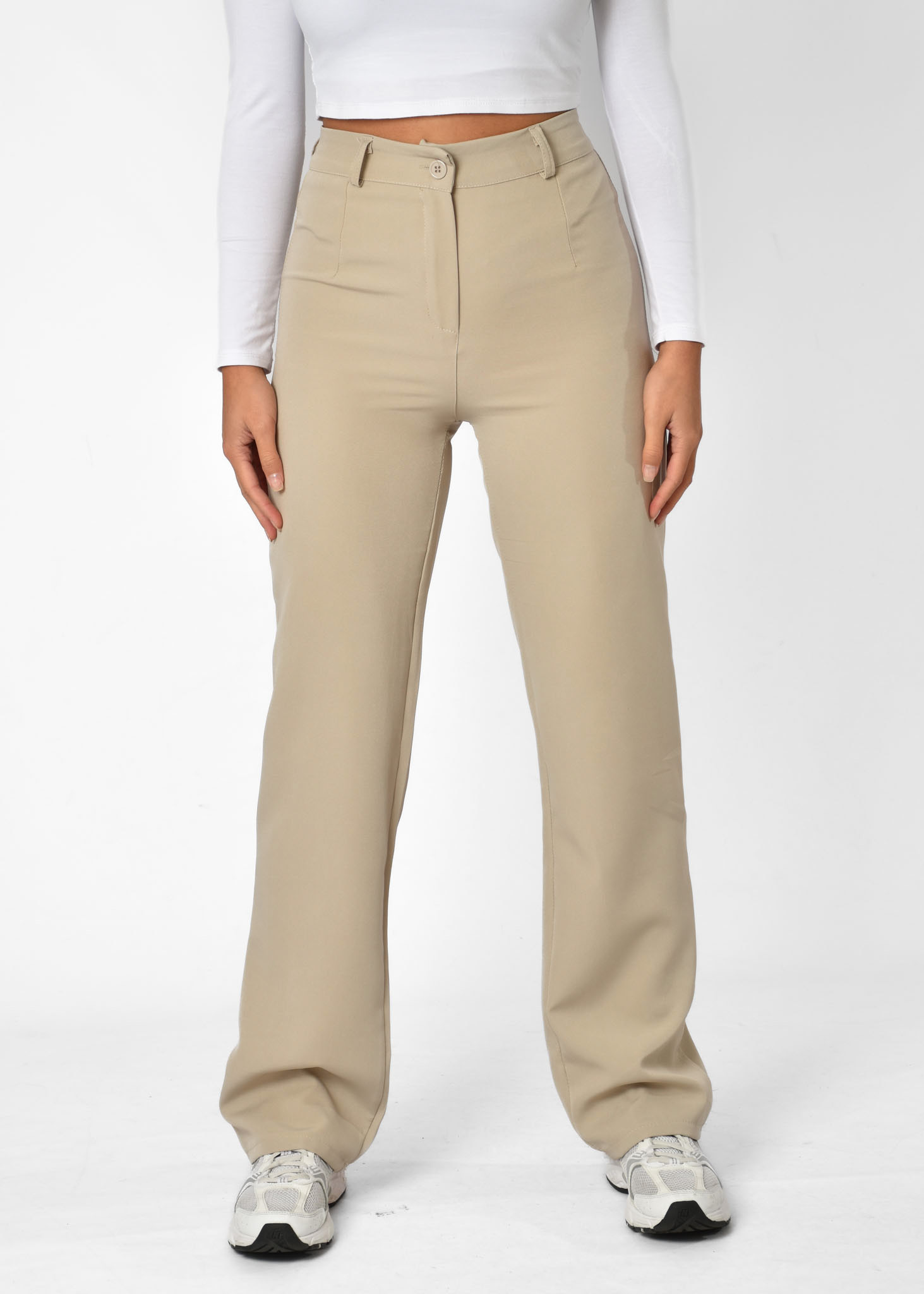 antenne wervelkolom weg Beige pantalon dames | Broeken | Pantalons