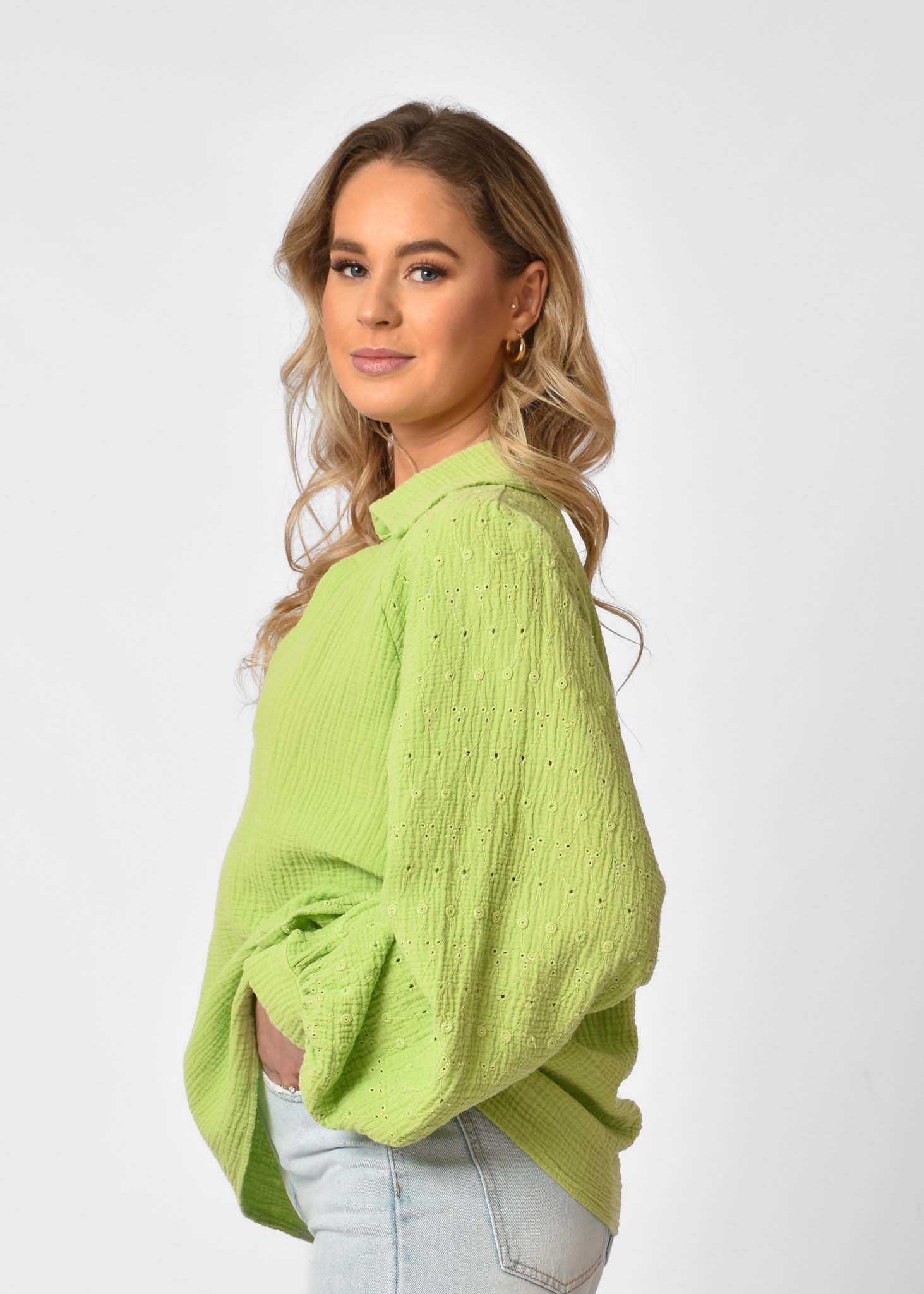 Loua blouse groen