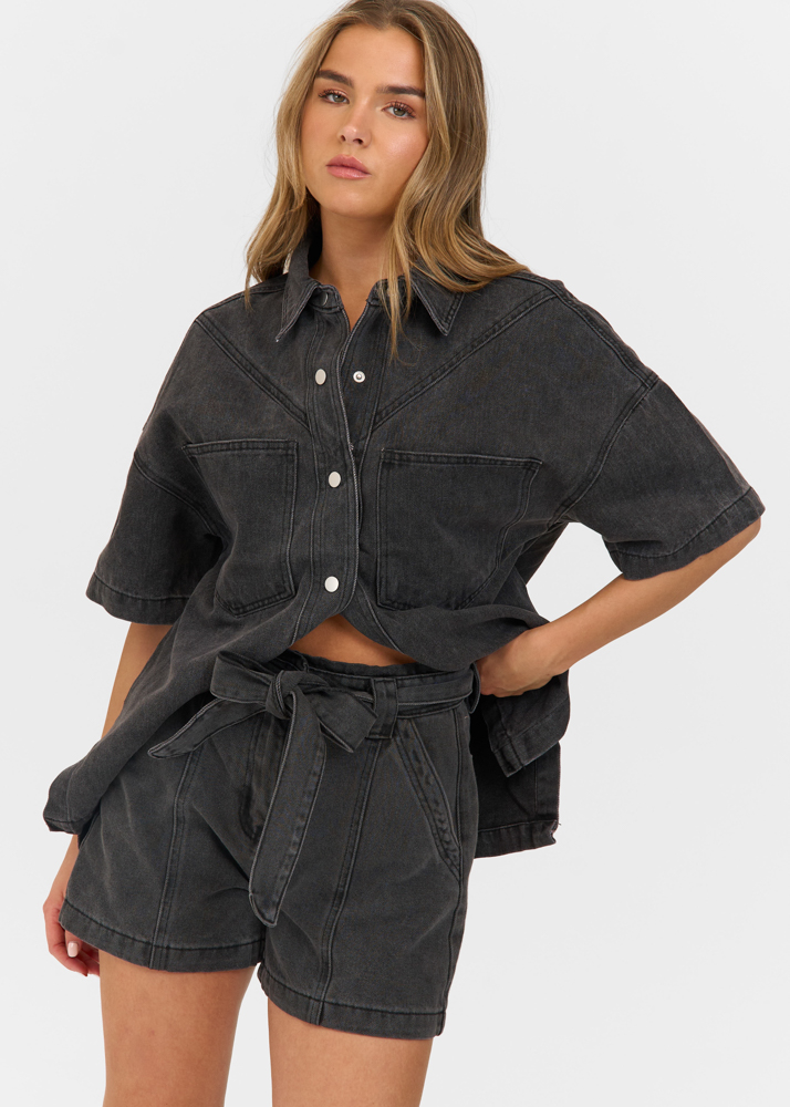 Signature denim blouse
