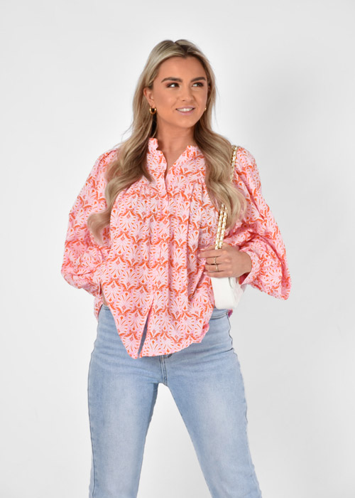 Elena blouse oranje