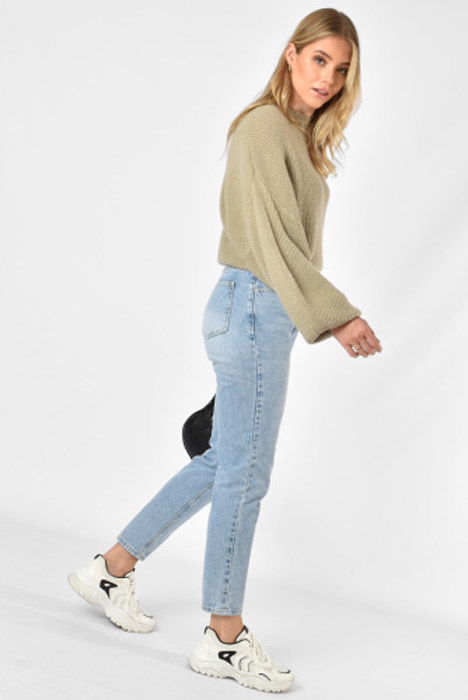 Anna mom jeans blauw