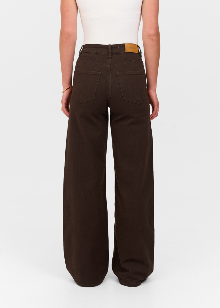 Wide leg stretch jeans