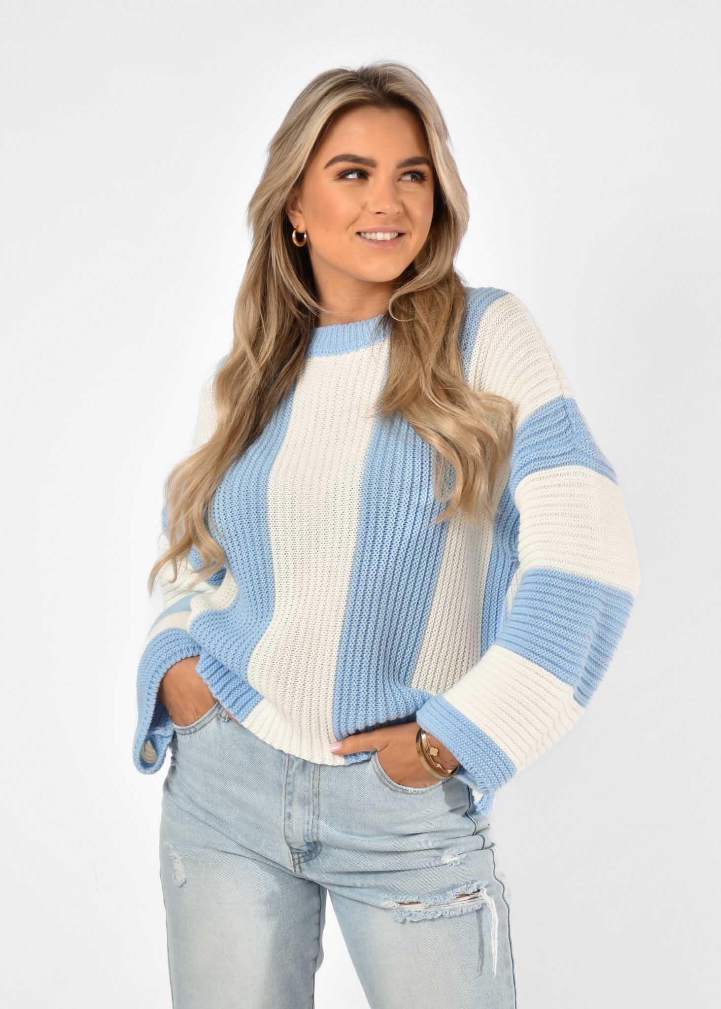Merel trui blauw