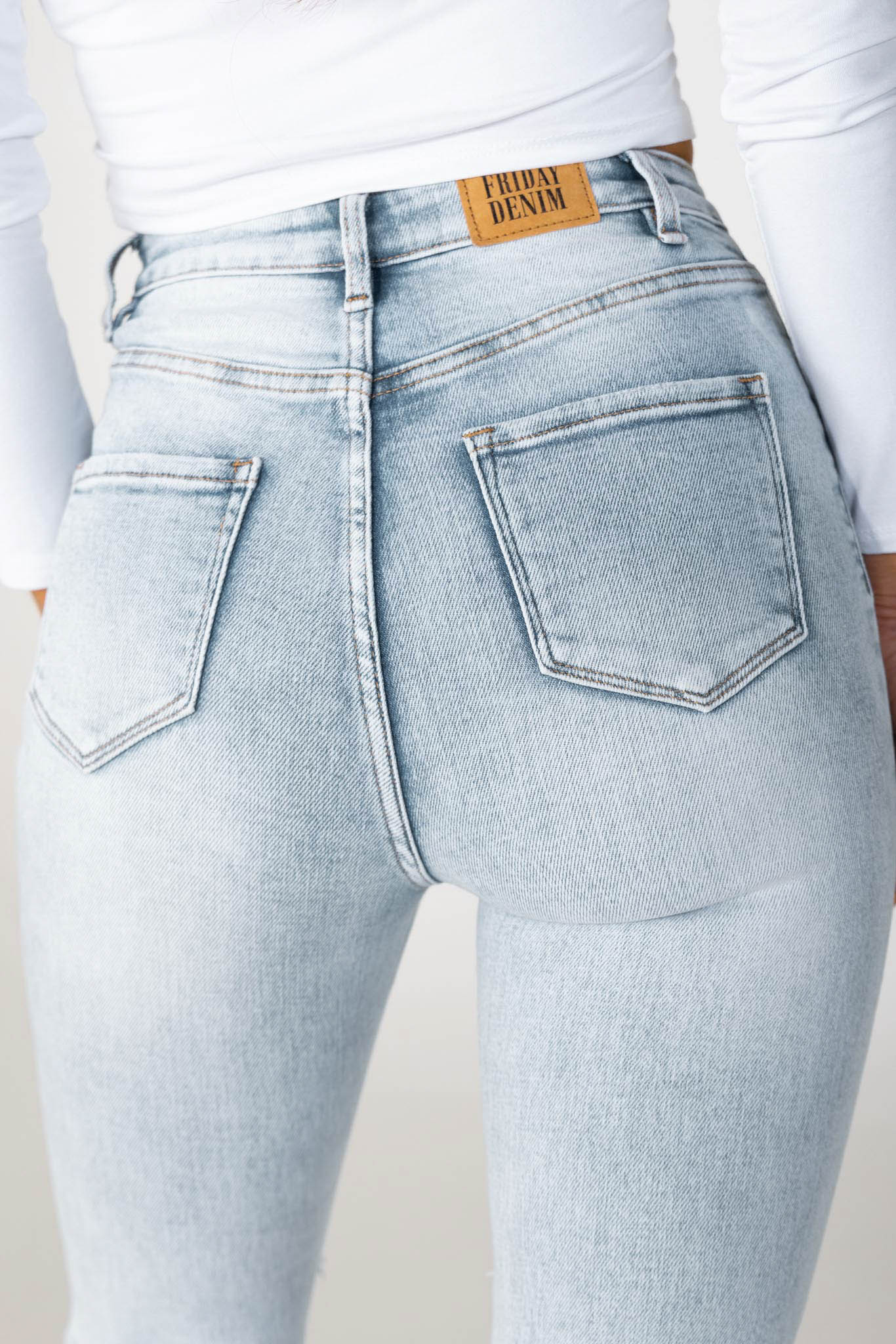 Skinny jeans destroyed blauw