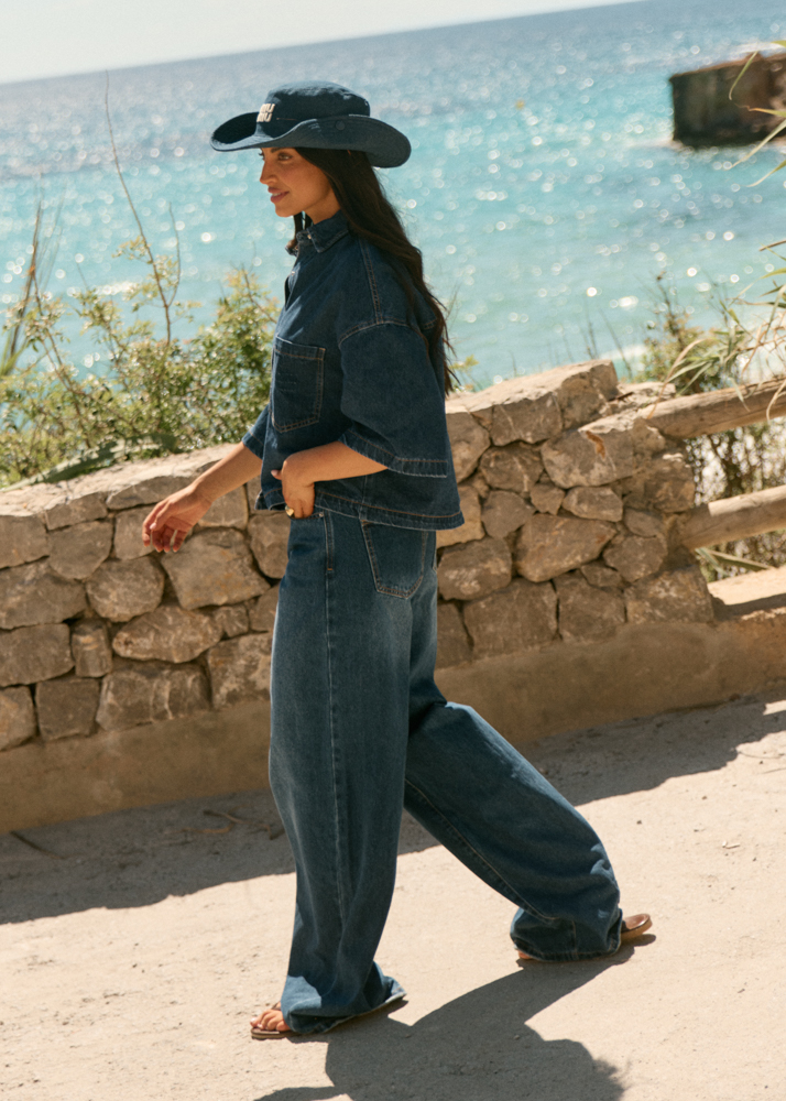 Wide leg classic jeans
